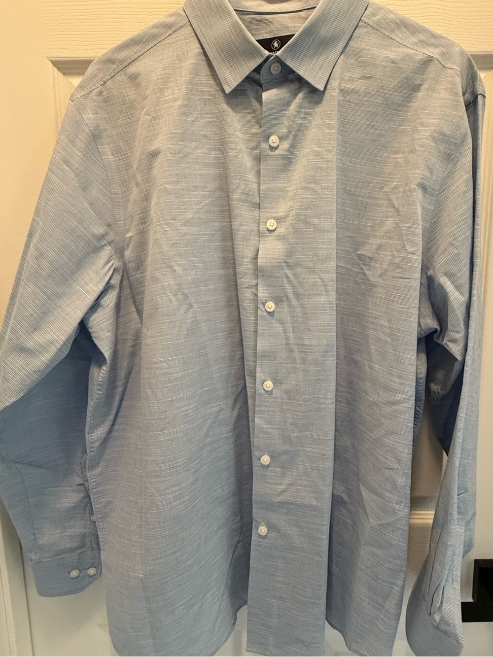 Hart Schaffner Marx Men's Light Blue Long-Sleeve Dress Shirt - XL
